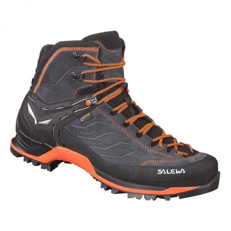 Salewa Mens Mountain Trainer Mid GTX Tramping Boots - Asphalt/Fluo ...