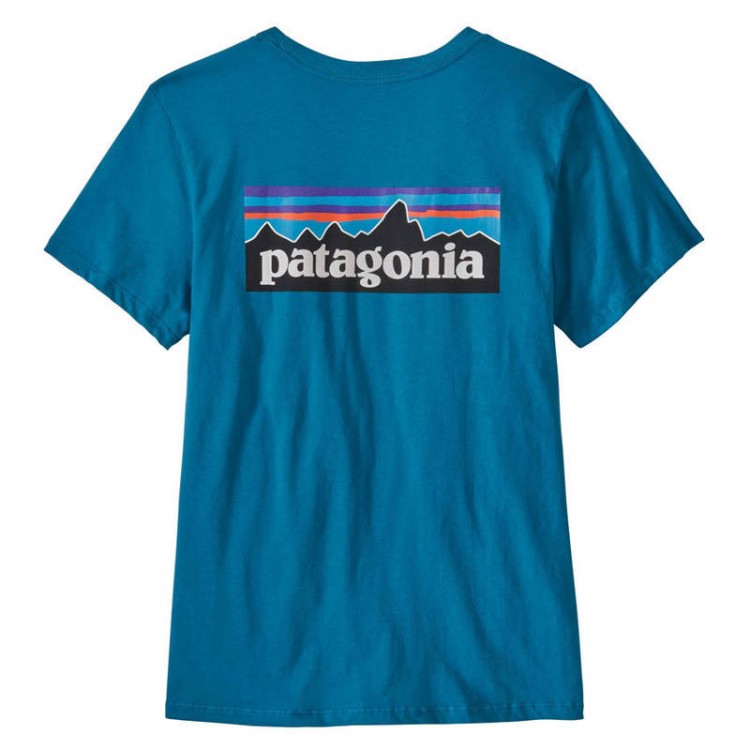 Patagonia Women's P-6 Logo Crew T-Shirt - Stella Blue